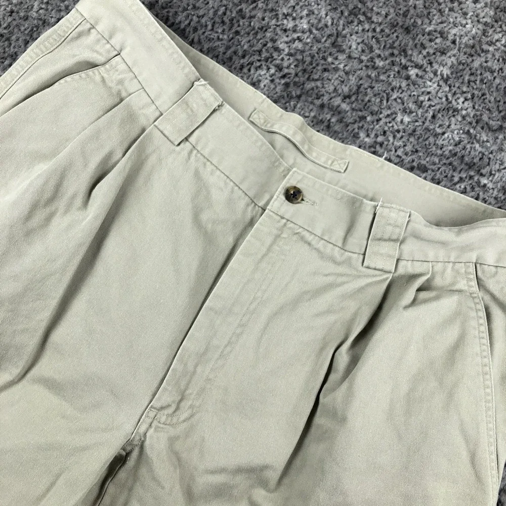 Duluth Trading Co Pants Mens 38x32 Beige‎ Pleated Chino Casual Workwear